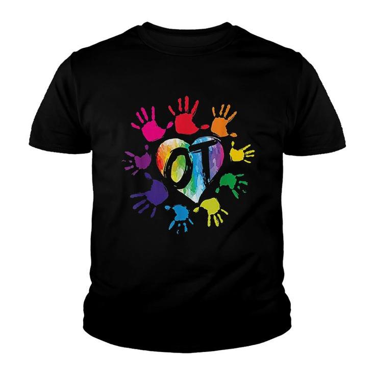 Cute Ot Hands Occupational Therapy Gift Youth T-shirt