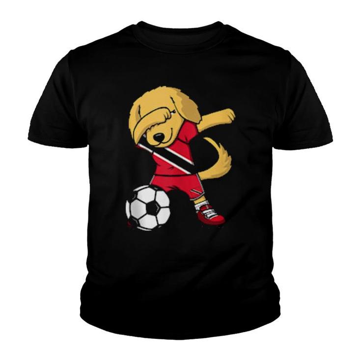 Dab Golden Retriever Trinidad And Tobago Soccer Fan Football  Youth T-shirt