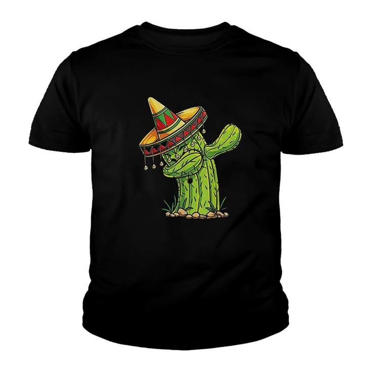 Dabbing Cactus Cinco De Mayo Mexican Youth T-shirt
