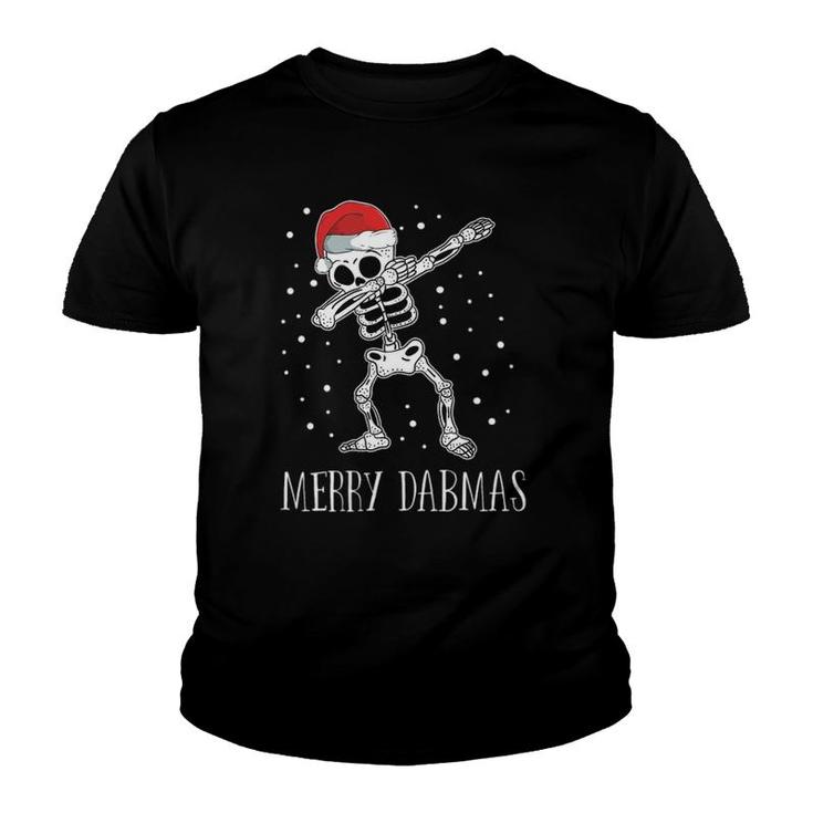 Dabbing Skeleton Dab Merry Dabmas Youth T-shirt