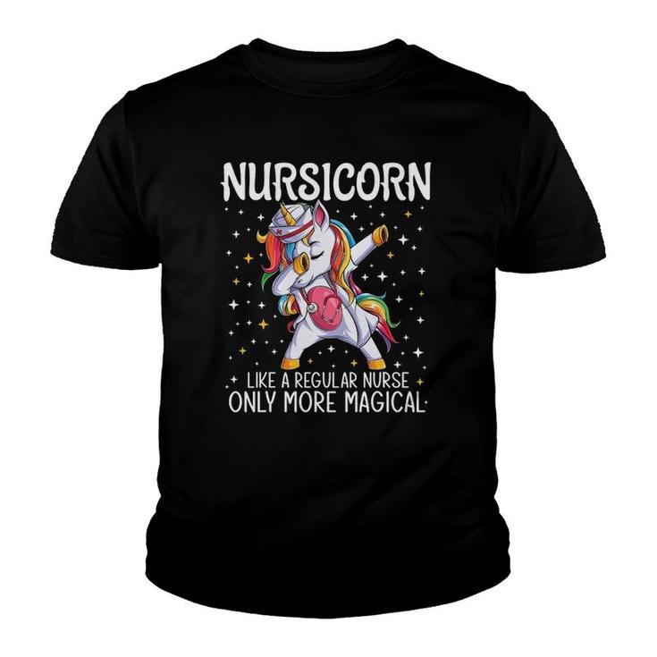 Dabbing Unicorn Nursicorn Funny Nurse Gift Women Men Cna Rn Youth T-shirt