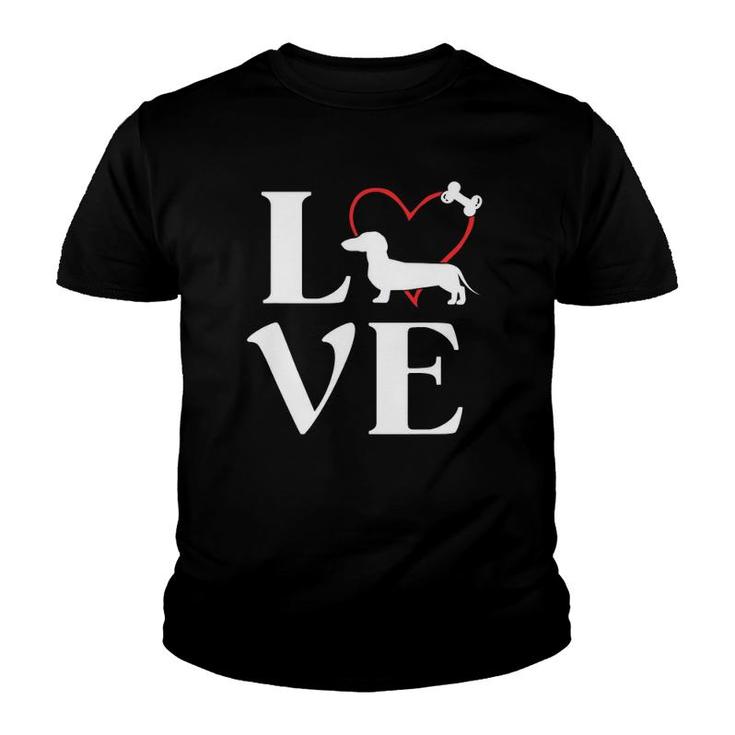 Dachshund Gifts Love Dogs Ts For Women Dog Mama Youth T-shirt