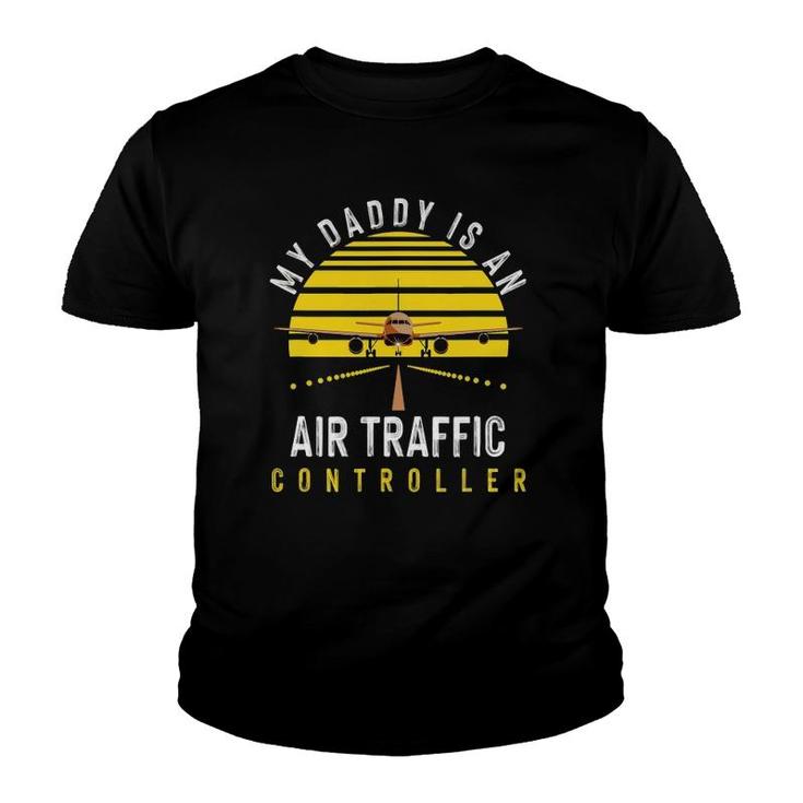 Dad Air Traffic Controller Daddy Father Atc Airplane Gift Youth T-shirt
