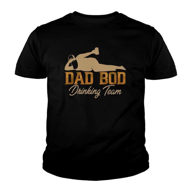 Dad Bod Drinking Team Father Beer Drinker Retro Vintage Youth T-shirt