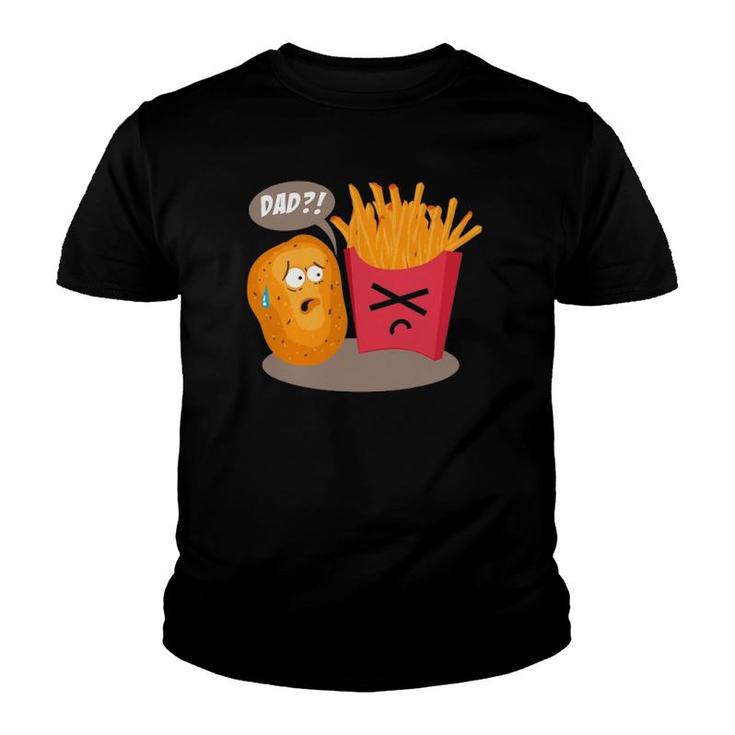 Dad Cool Insane Potato Fries Addicts Gift Youth T-shirt