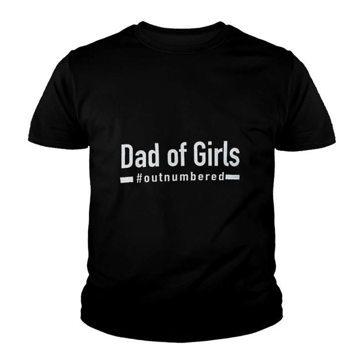 Dad Of Girls Outnumbered Youth T-shirt