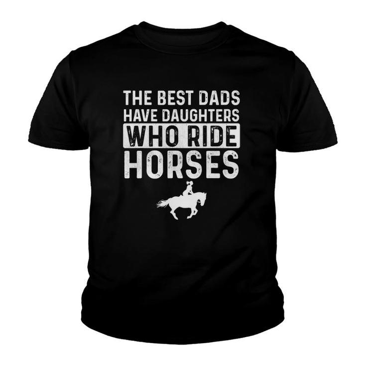 Dad Of Horse Lover Equestrian Horseback Rider Youth T-shirt