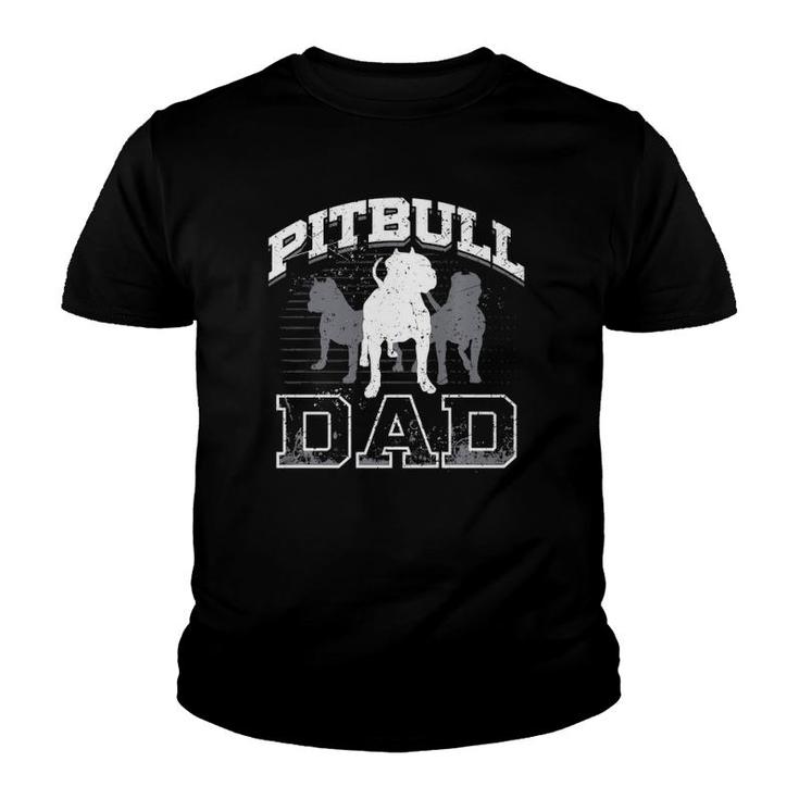 Dad Pitbull Lover Dog Owner Father Day Gift  Youth T-shirt