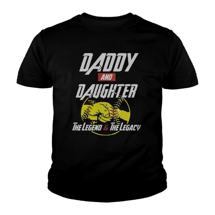 Daddy And Daughter The Legend And The Legacy Baseball Youth T-shirt