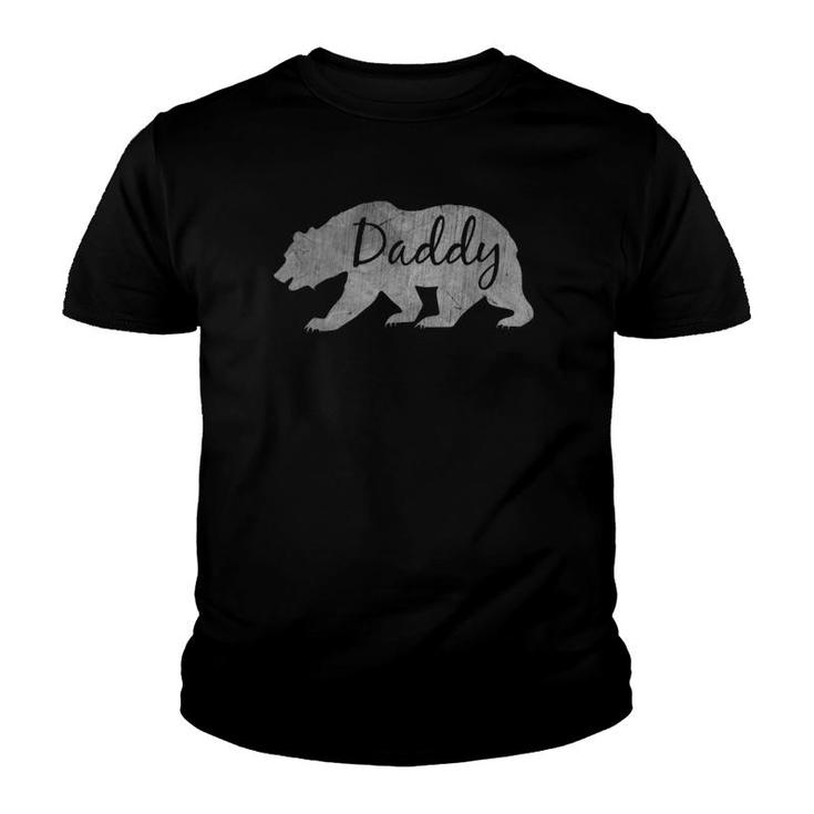 Daddy Bear Vintage Grandfather Dad Gift Father's Day Youth T-shirt
