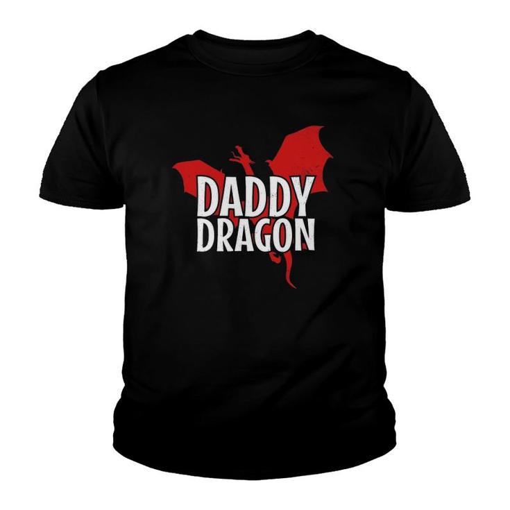Daddy Dragon Mythical Legendary Creature Father's Day Dad Youth T-shirt