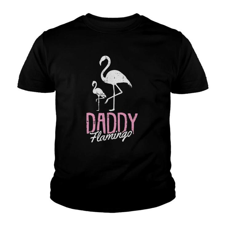 Daddy Flamingo Father's Day Cute Bird Summer Papa Dad-A Pops Youth T-shirt