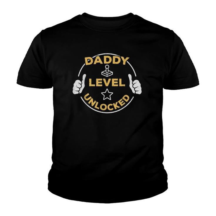 Daddy Level Unlocked Soon To Be Daddy Gift Youth T-shirt