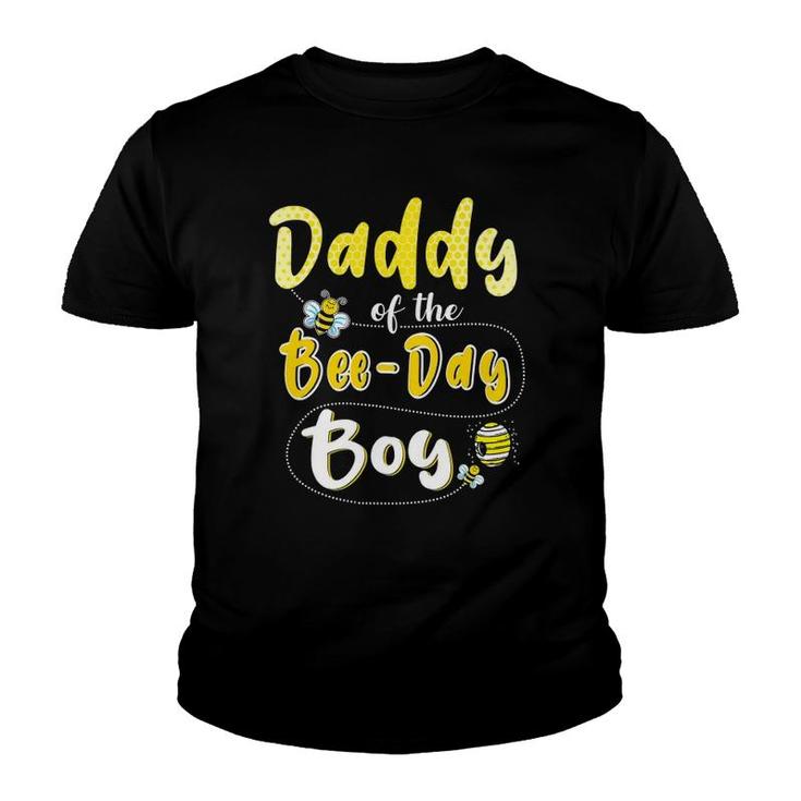 Daddy Of The Bee Day Boy Hive Party Matching Birthday Youth T-shirt