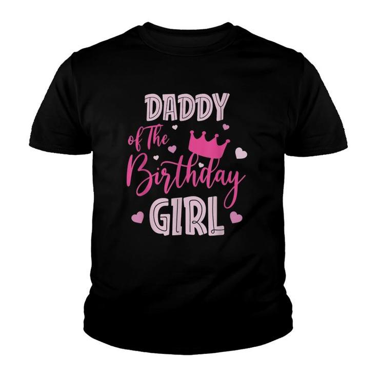 Daddy Of The Birthday Girl Cute Pink Matching Family Youth T-shirt