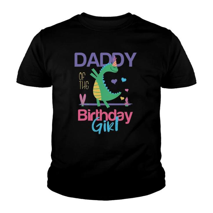 Daddy Of The Birthday Girl Dinosaur Theme Matching Family Youth T-shirt