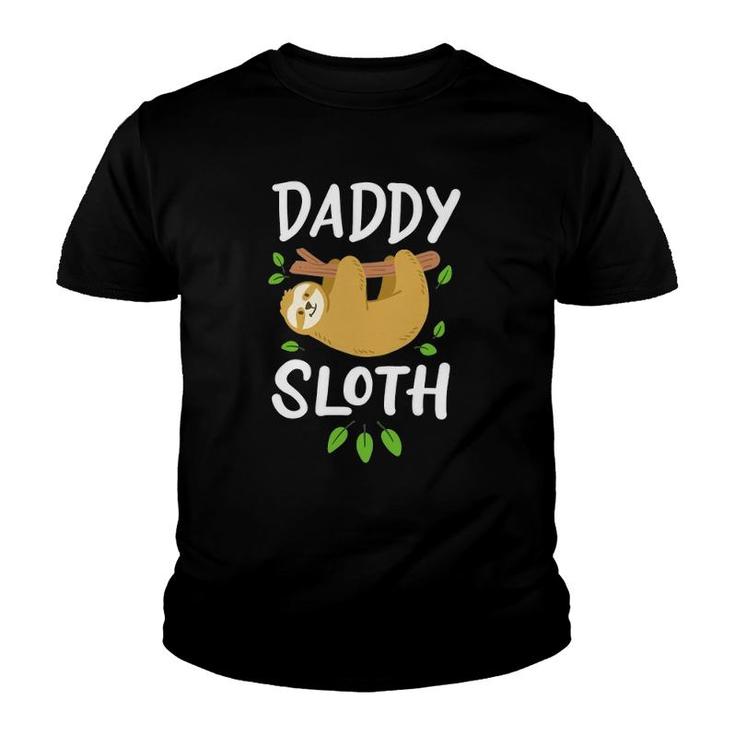 Daddy Sloth Dad Father Father's Day Lazy Dad Youth T-shirt
