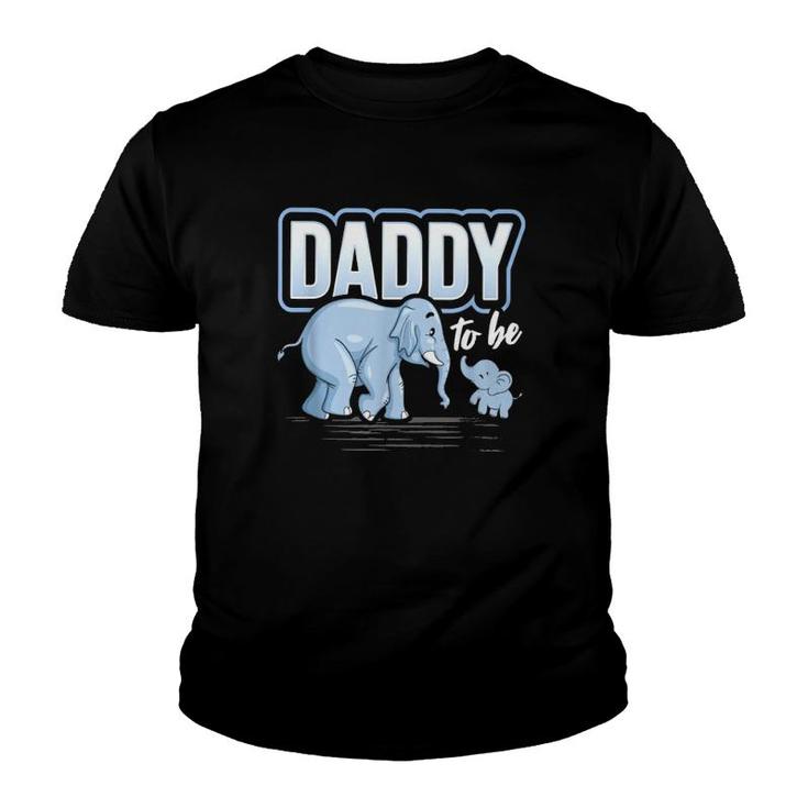Daddy To Be Elephant Baby Shower Pregnancy Father's Day Youth T-shirt