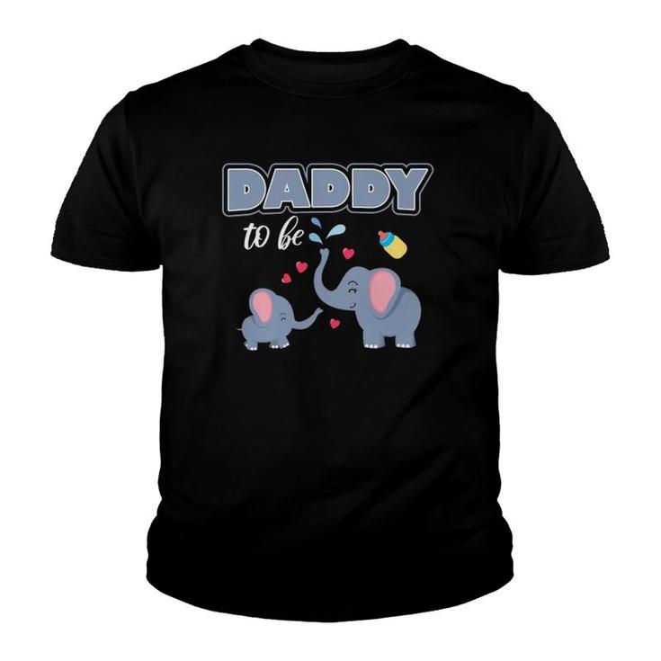 Daddy To Be Pregnancy Elephant Lovers Youth T-shirt