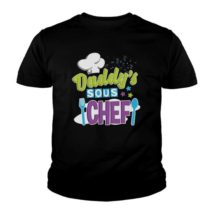 Daddy's Sous Chef Kid's Cooking Youth T-shirt