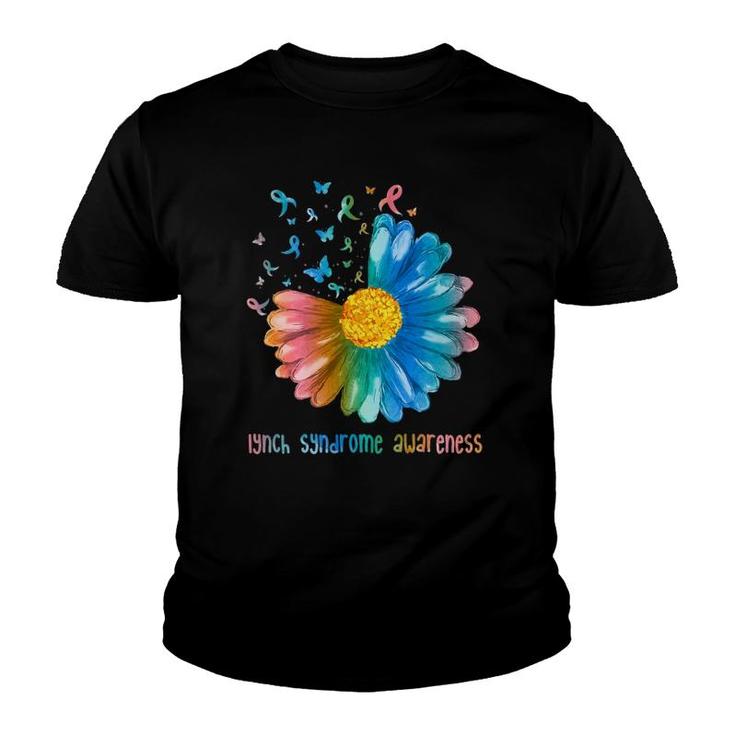 Daisy Butterfly Lynch Syndrome Awareness Youth T-shirt
