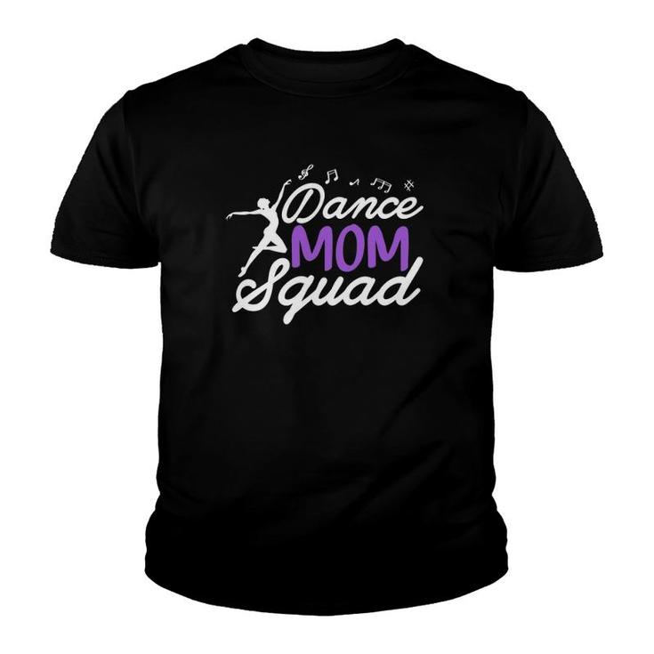 Dance Mom Squad Dacing Pose Silhouette Musical Notes Mother's Day Youth T-shirt