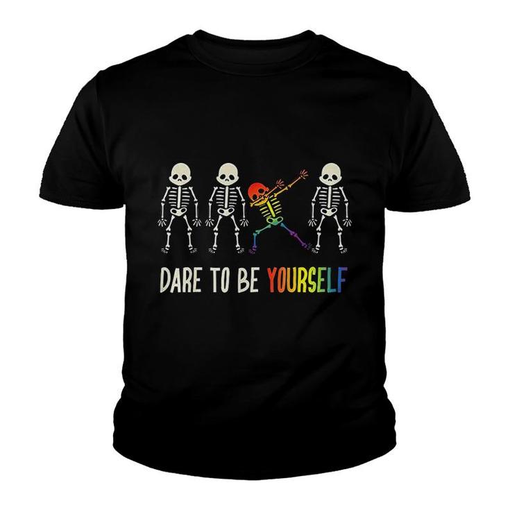 Dare To Be Yourself Cute Lgbt Pride Youth T-shirt