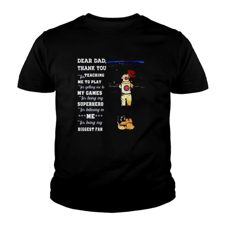 Dear Dad Thank You For Teaching Me To Play Youth T-shirt