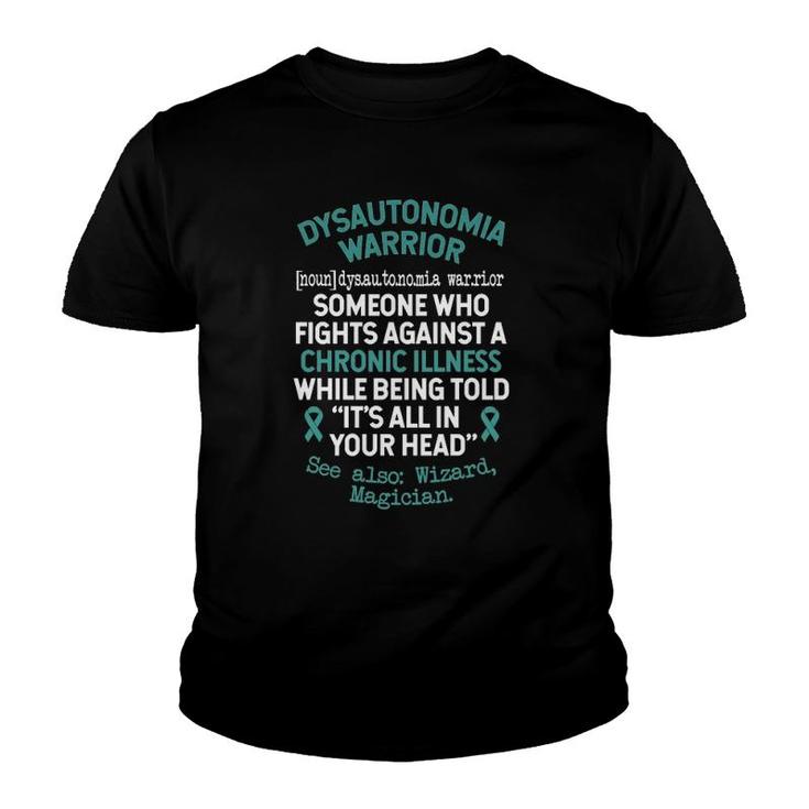 Definition Dysautonomia Warrior Pots Dysautonomia Awareness Youth T-shirt