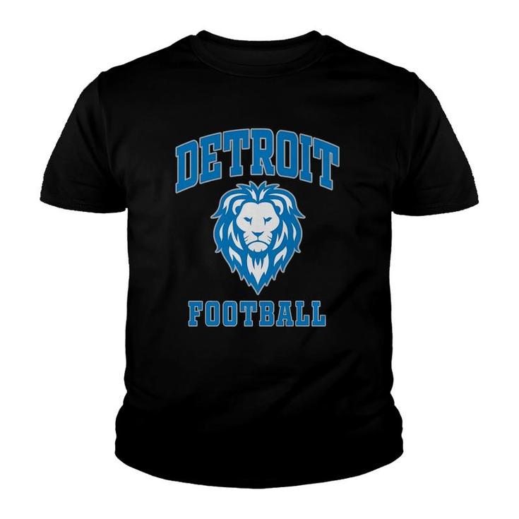 Detroit Fan Gift Lion Face Gift Youth T-shirt