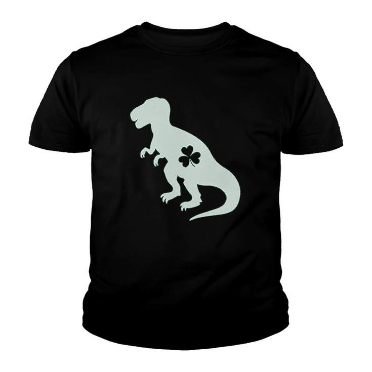 Dinosaur Clover St Patricks Day Gift Youth T-shirt