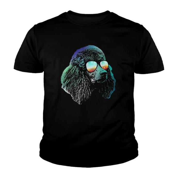 Disco Groovy Poodle With Sunglasses Youth T-shirt