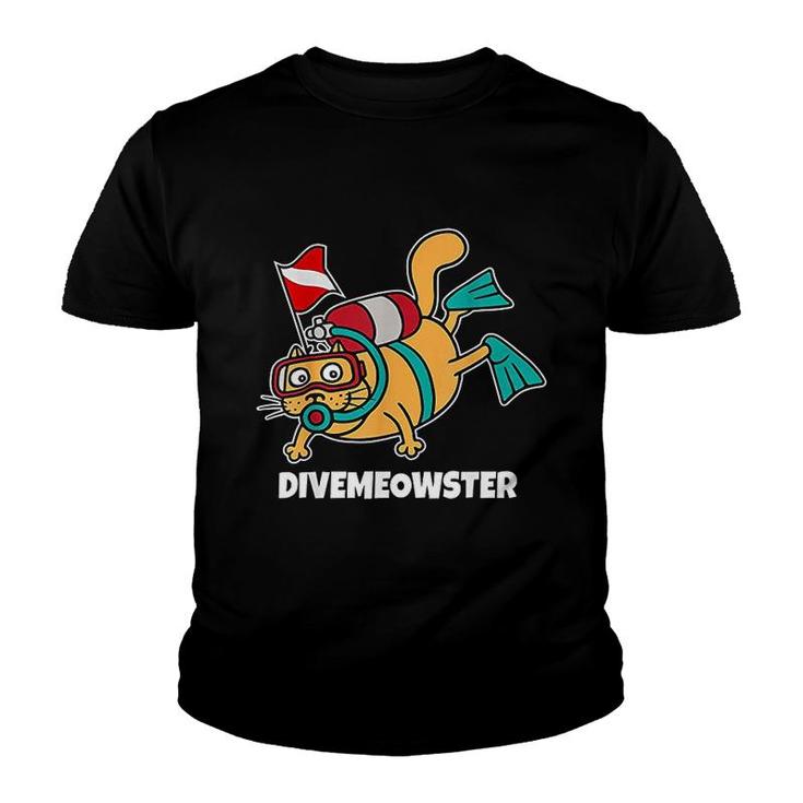 Dive Meowster   Scuba Diving Funny Gifts For Dive Master Youth T-shirt
