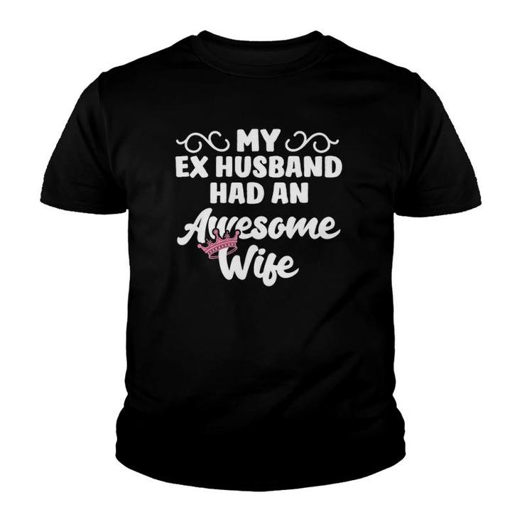 Divorce Party Ex Husband Wife Divorcee Divorced Youth T-shirt