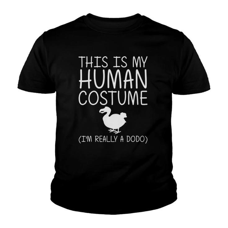 Dodo Easy Halloween Human Costume Flightless Bird Diy Gift Youth T-shirt