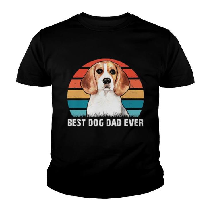 Dog Beagle Best Dog Dad Everfunny Fathers Day Retro Vintage S 64 Paws Youth T-shirt