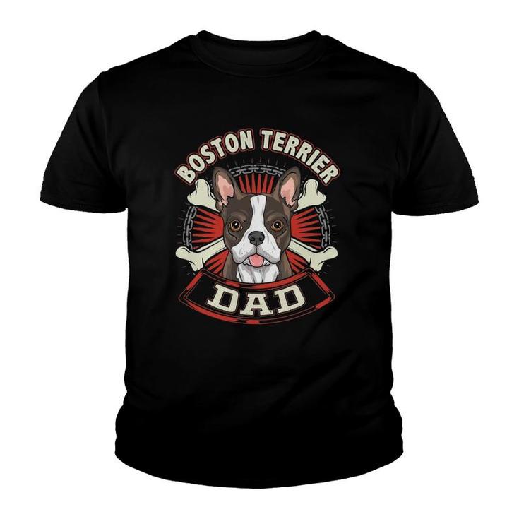Dog Breed S For Men - Boston Terrier Dad Youth T-shirt