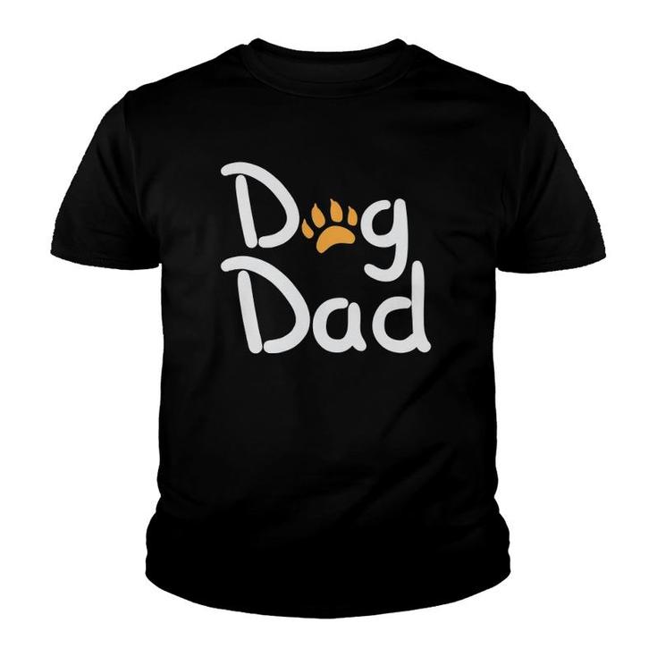 Dog Dad With Paw Print  Youth T-shirt
