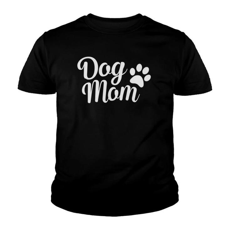 Dog Mom Paw Print Mothers Of Puppies Doggy Mama Wife Mommy Youth T-shirt
