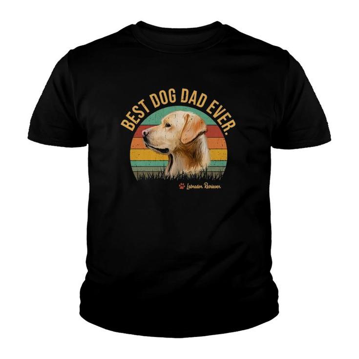 Dogs Vintage Best Labrador Retriever Dad Ever Gift Men Youth T-shirt