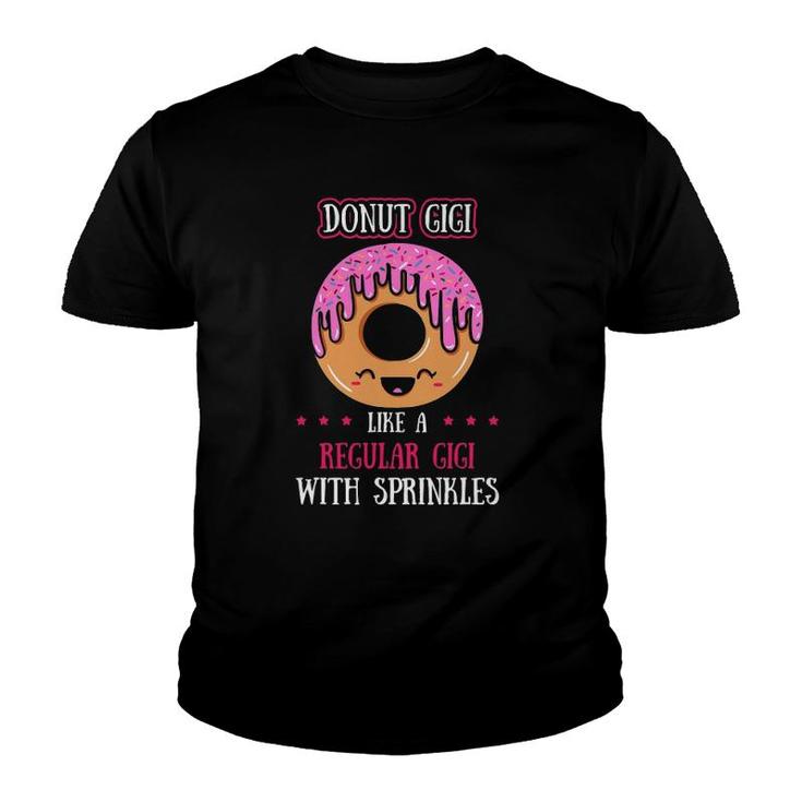 Donut Gigi Doughnut Grandmother Gammy Fried Dough Lover Youth T-shirt