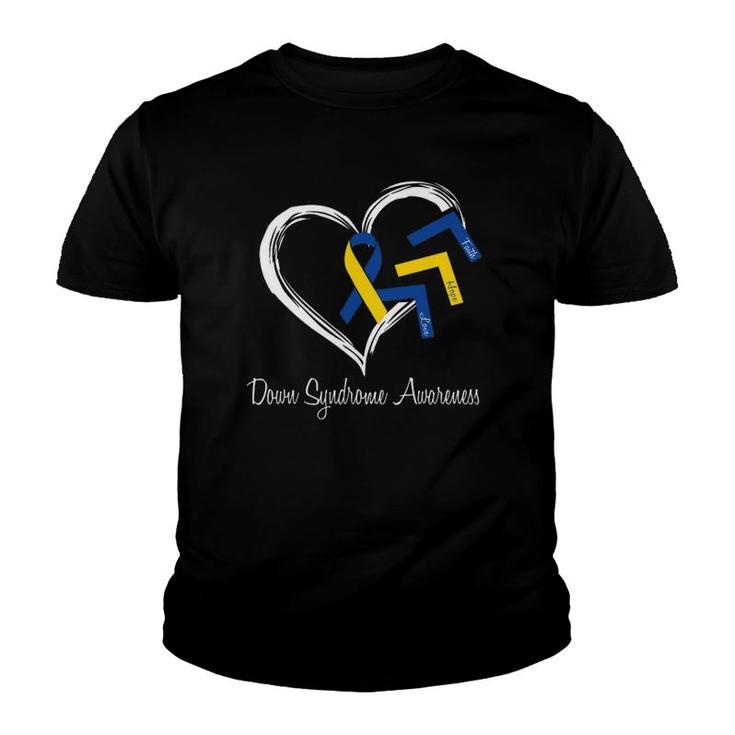 Down Syndrome Awareness Month Costume Ribbon Youth T-shirt