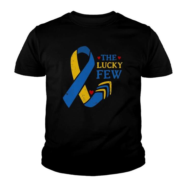 Down Syndrome Awareness Ribbon Arrows The Lucky Few Youth T-shirt