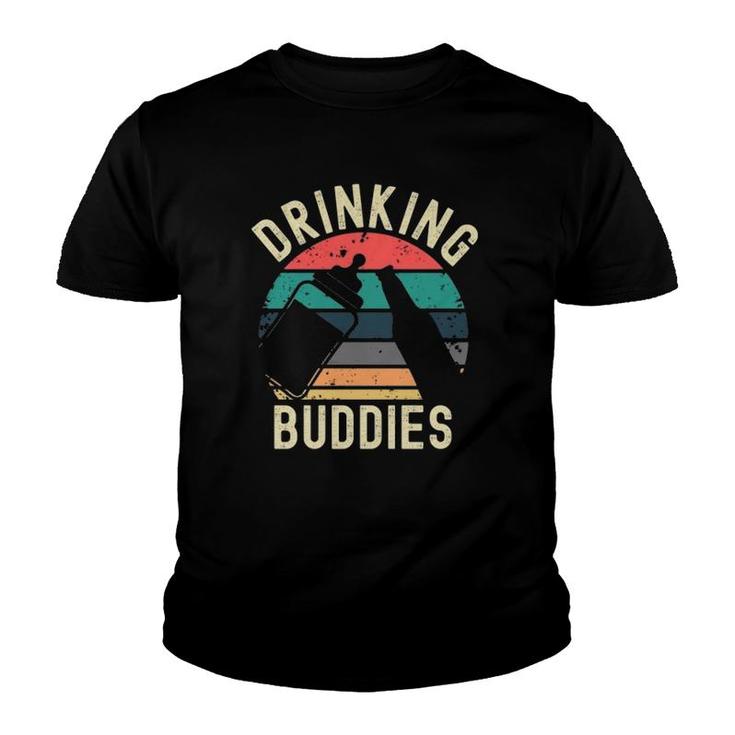 Drinking Buddies Retro Vintage Feeding Bottle Beer Bottle Cute Gift For Dad & Baby Youth T-shirt