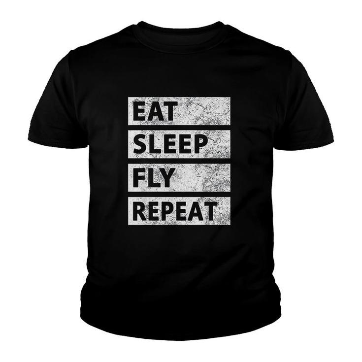 Drone Pilot Eat Sleep Fly Pilot Youth T-shirt