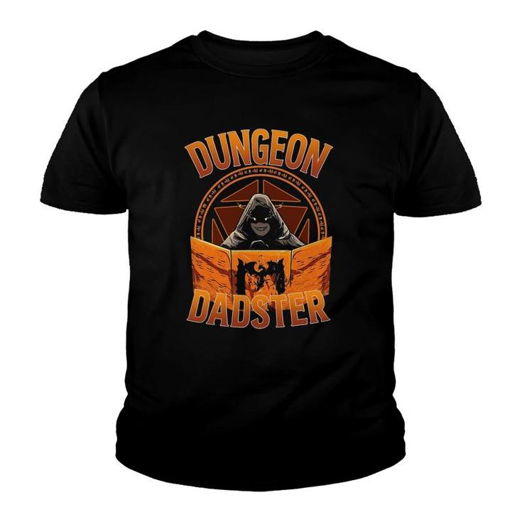 Dungeon Dadster Rpg Gamer Dice Roll Master Youth T-shirt