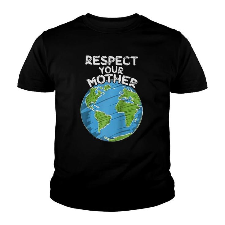Earth Day Everyday Respect Your Mother Raglan Baseball Tee Youth T-shirt