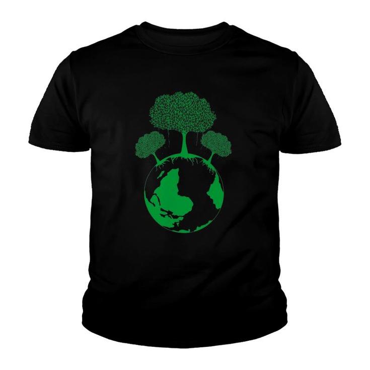 Earth Day  Planet Gift Idea Earth Growing Trees Youth T-shirt