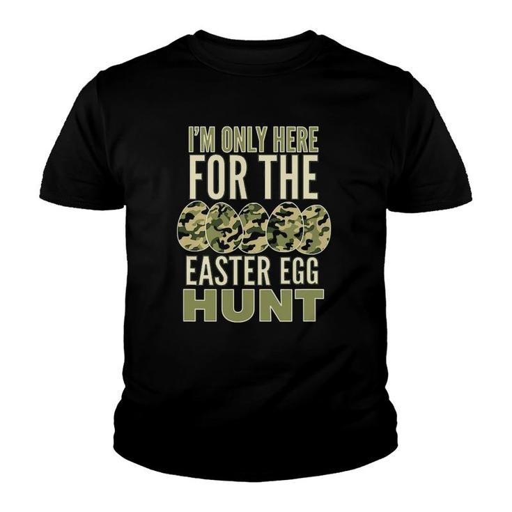 Easter Egg Huntcamouflage Eggspert Hunter Youth T-shirt