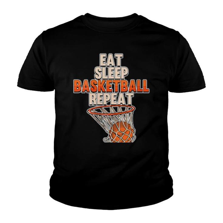 Eat Sleep Basketball Repeat Sports Coach Player Team  Youth T-shirt